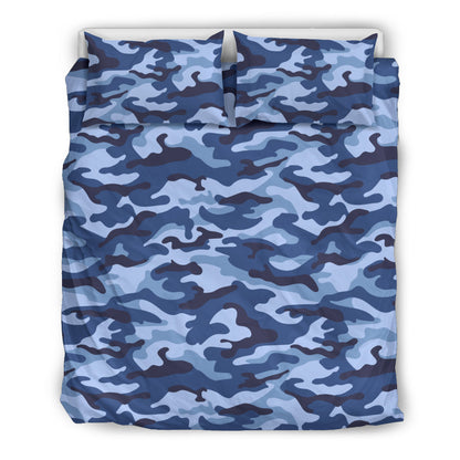 Blue Camouflage Bedding Set