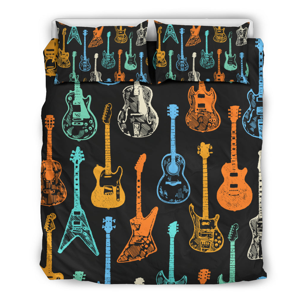 Colorful Guitars Bedding Set