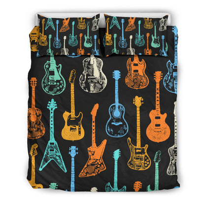Colorful Guitars Bedding Set
