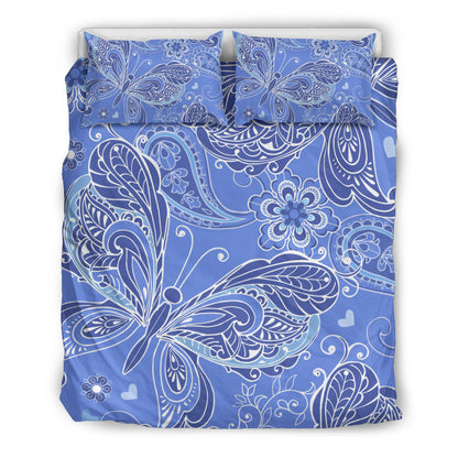 Purple Butterflies Decor Bedding Set