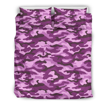 Purple Camouflage Bedding Set