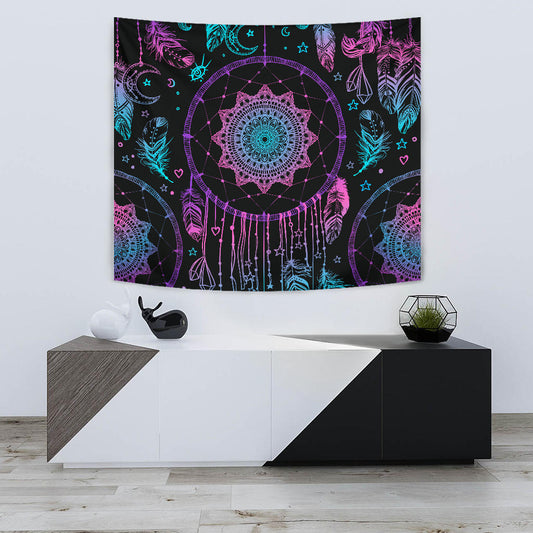 Pink & Purple Dream Catcher Wall Tapestry