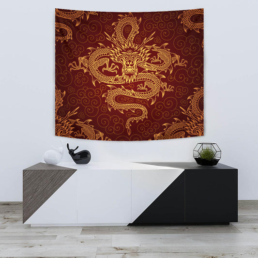 Red Dragon Wall Tapestry