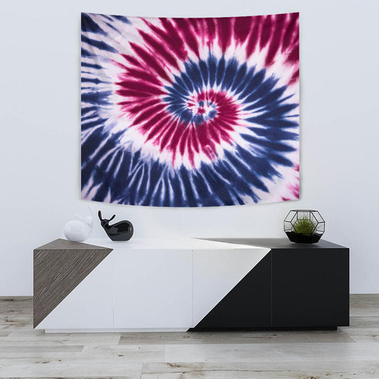 Red, White & Blue Tie Dye Wall Tapestry