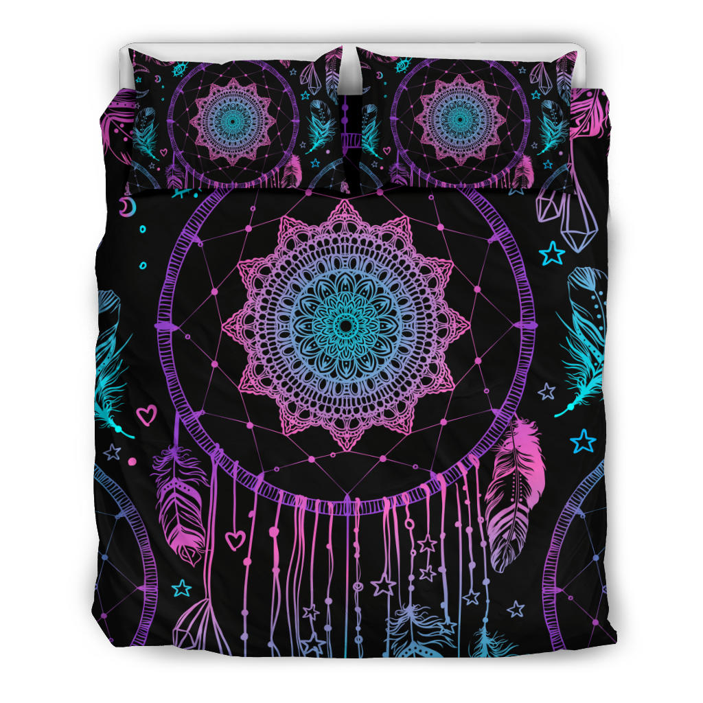 Pink Purple Dream Catcher Printed Bedding Set