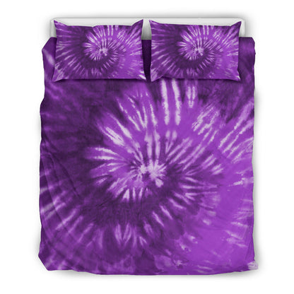 Purple Tie Dye Printed Bedding Set