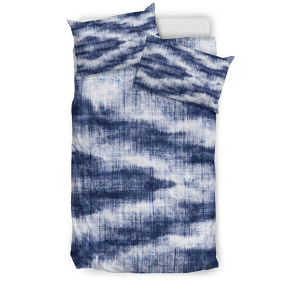 Blue Denim Abstract Bedding Set