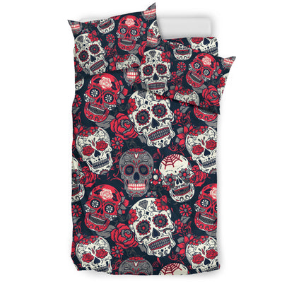 Sugar Skulls & Roses Bedding Set