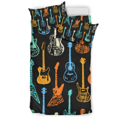 Colorful Guitars Bedding Set