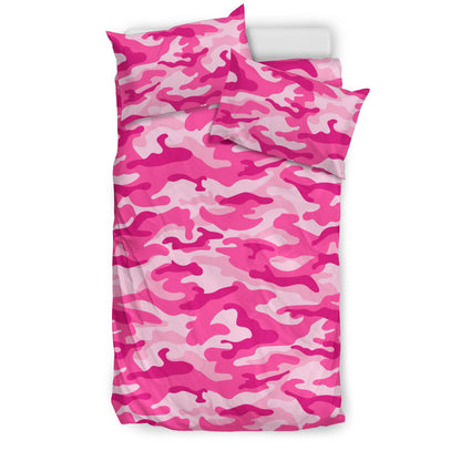 Pink Camouflage Bedding Set