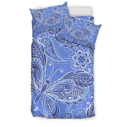 Purple Butterflies Decor Bedding Set