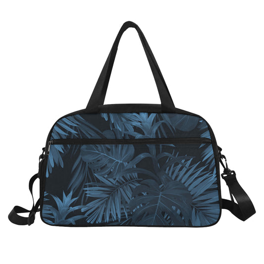 Dark Leaves Floral Fitness Bag Fitness