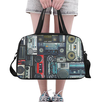 Vinatge Boombox Stereos Fitness Bag Fitness