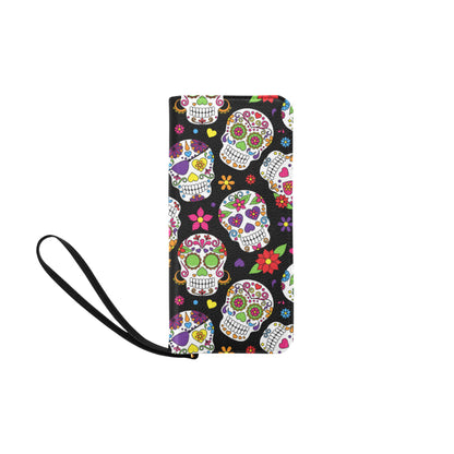 Colorful Sugar Skulls Clutch Purse