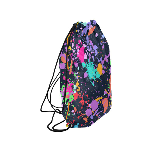 Colorful Paint Drip Abstract Art Drawstring Bag