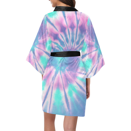 Pink Tie Dye Kimono Robe