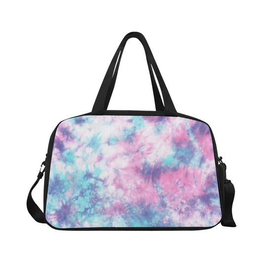Blue & Pink Cotton Candy Tie Dye Fitness Bag Fitness