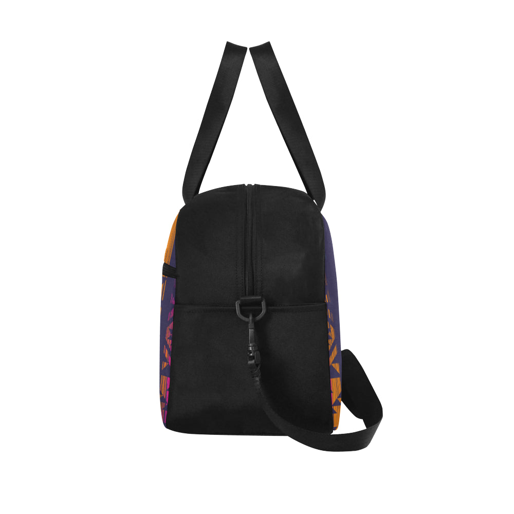 Colorful Boho Chic Bohemian Aztec Streaks Fitness Bag