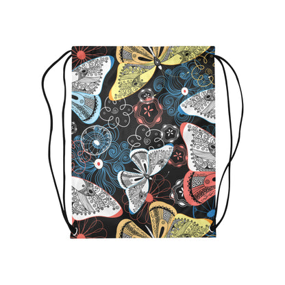 Colorful Butterflies Decor Drawstring Bag