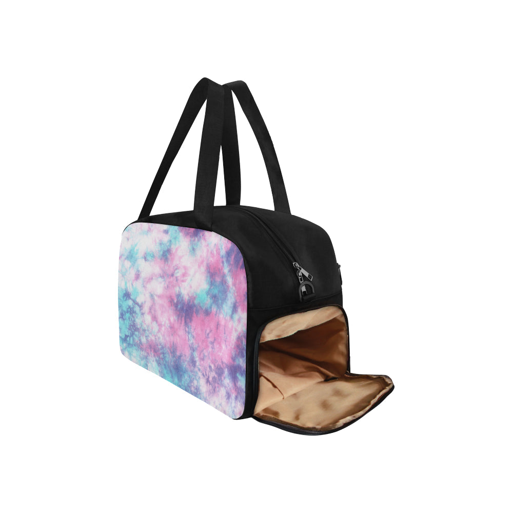 Blue & Pink Cotton Candy Tie Dye Fitness Bag Fitness
