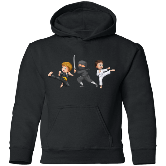 Martial Arts Cartoon Kids Hoodie