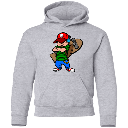 Skater Boy Cartoon Kids Hoodie
