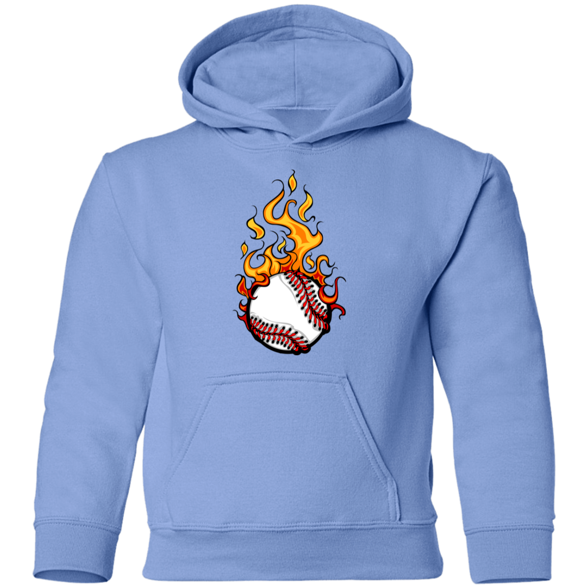 Fire Baseball Kids Hoodie