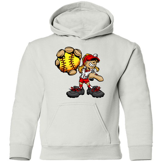 Softball Girl Kids Hoodie