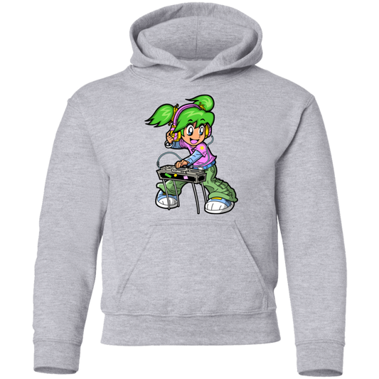 DJ Girl Cartoon Kids Hoodie