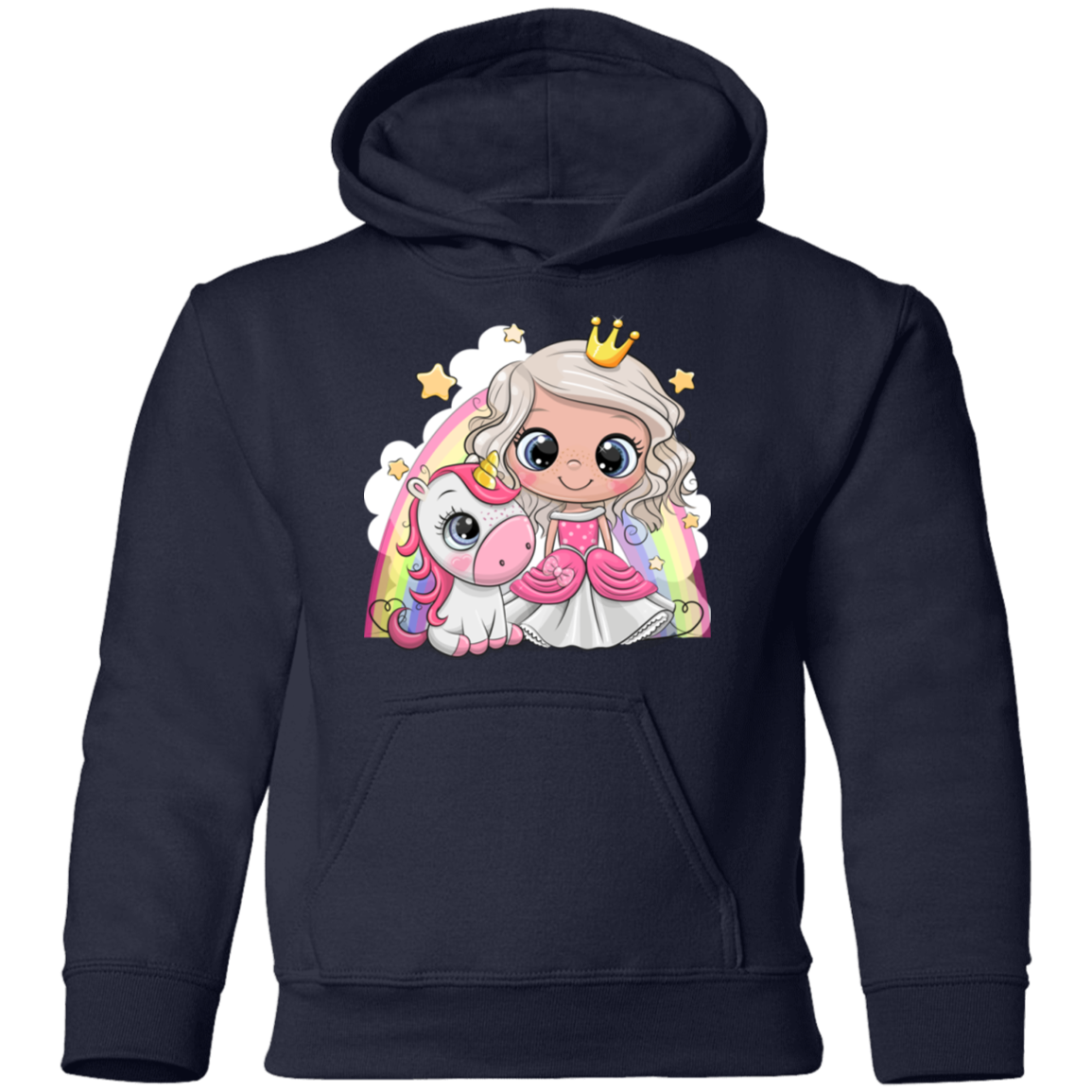 Unicorn Princess Cartoon Kids Hoodie