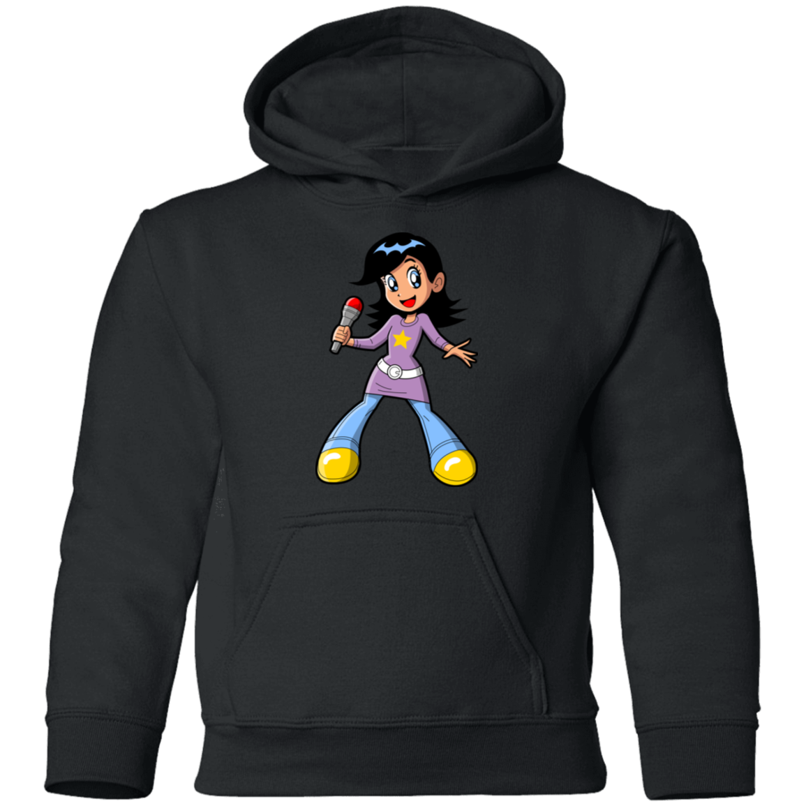 Singing Girl Cartoon Kids Hoodie