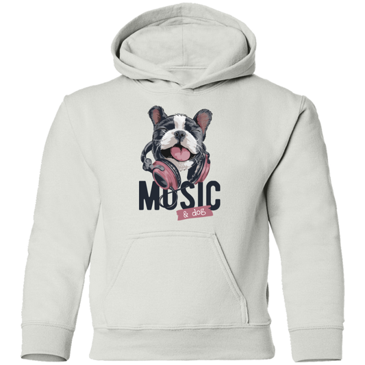 Dog Headphones Kids Hoodie