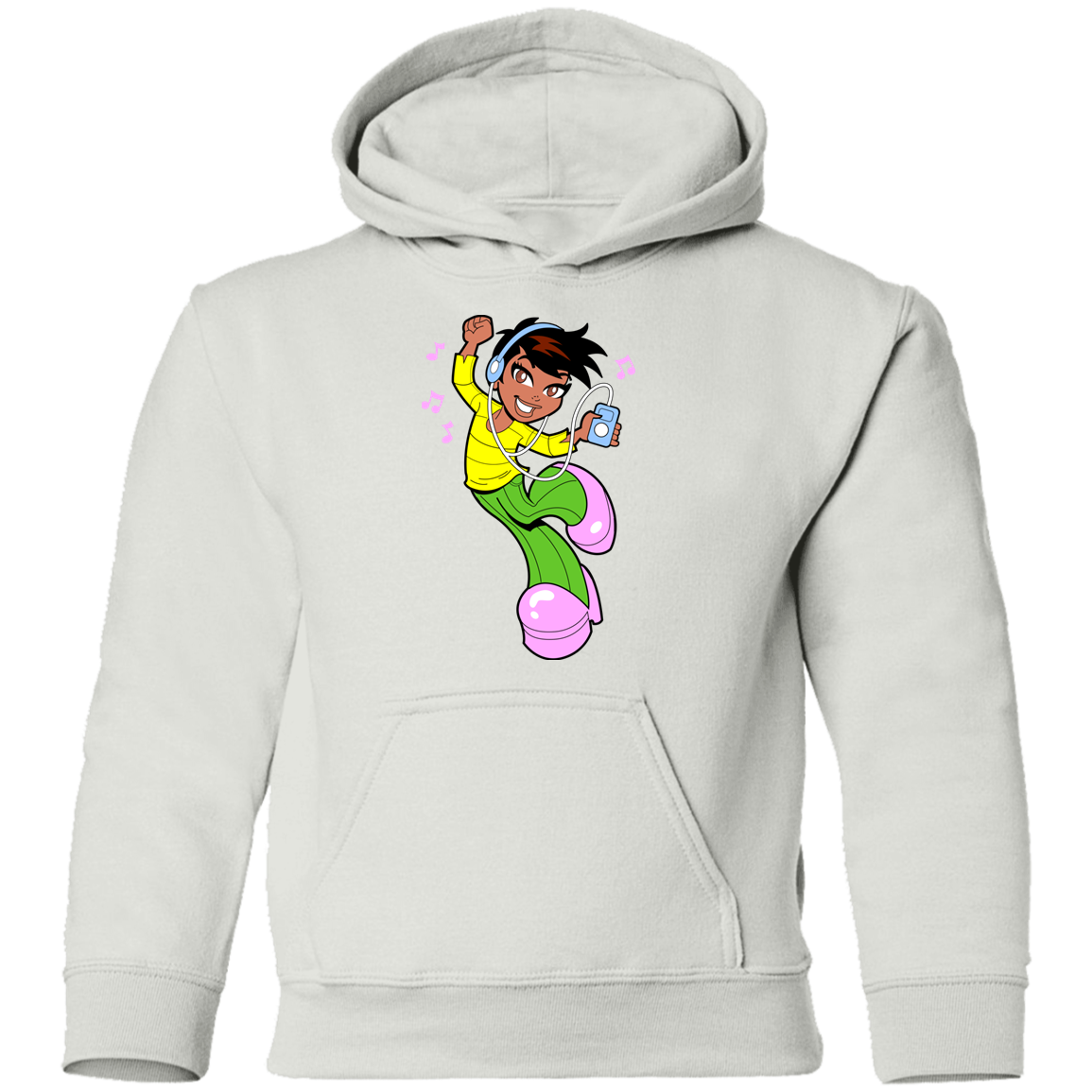 Dancing Girl Cartoon Kids Hoodie
