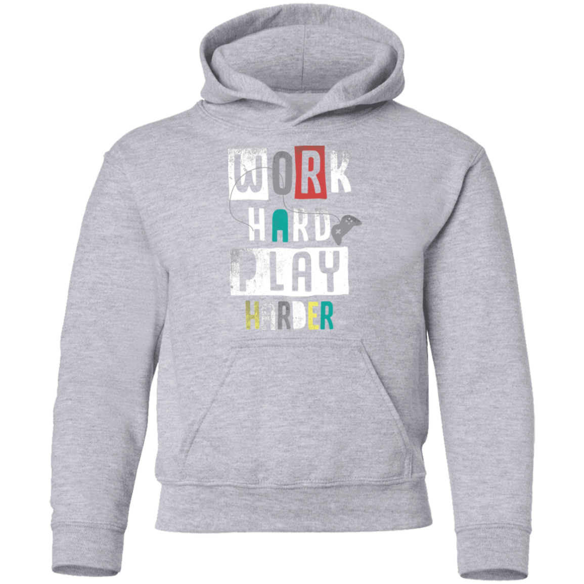 Work Hard Play Harder Kids Hoodie