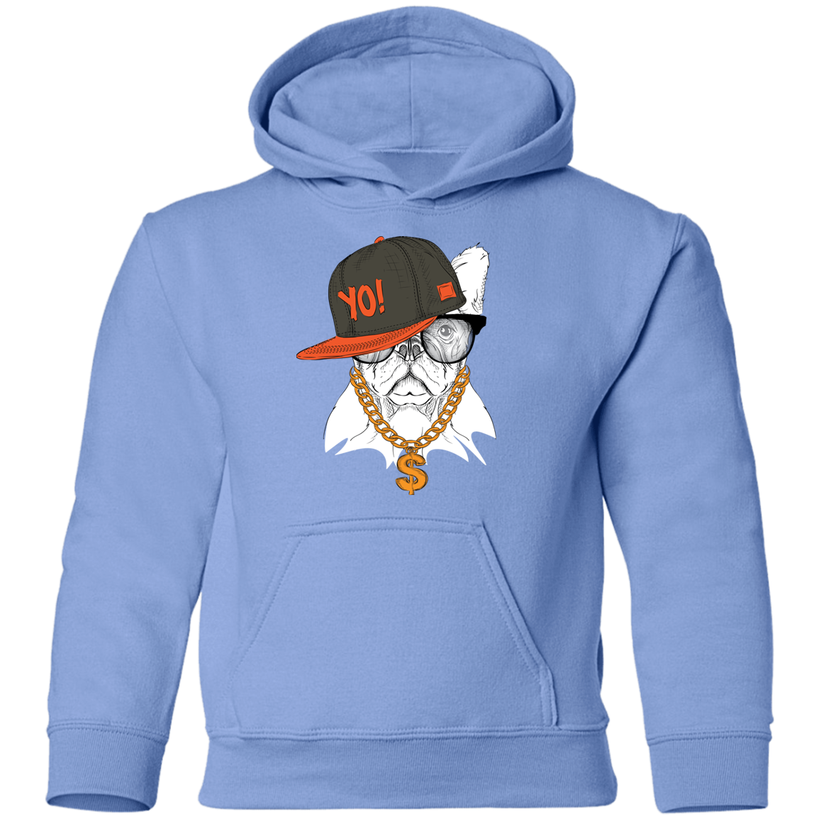 Hip Hop French Bulldog Kids Hoodie