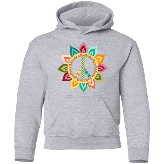 Floral Peace Sign Kids Hoodie