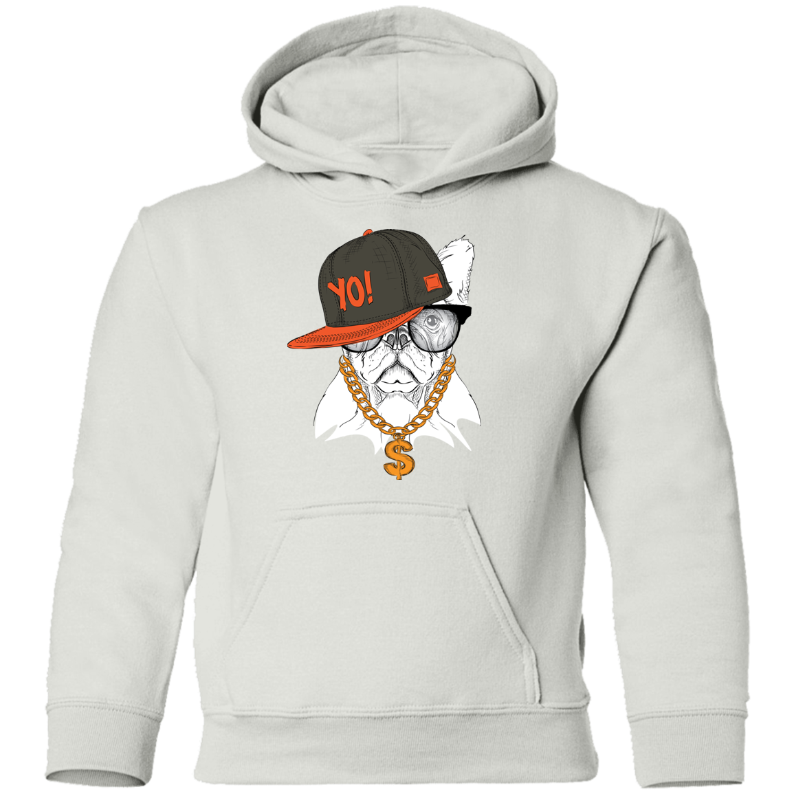 Hip Hop French Bulldog Kids Hoodie