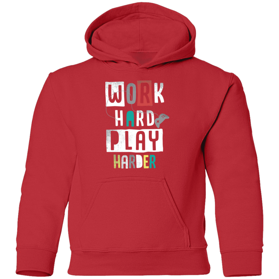 Work Hard Play Harder Kids Hoodie
