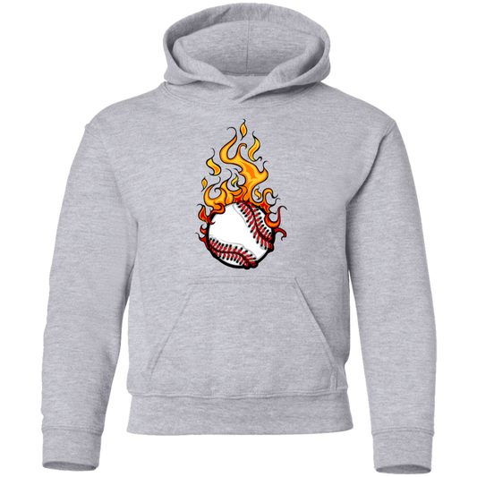 Fire Baseball Kids Hoodie