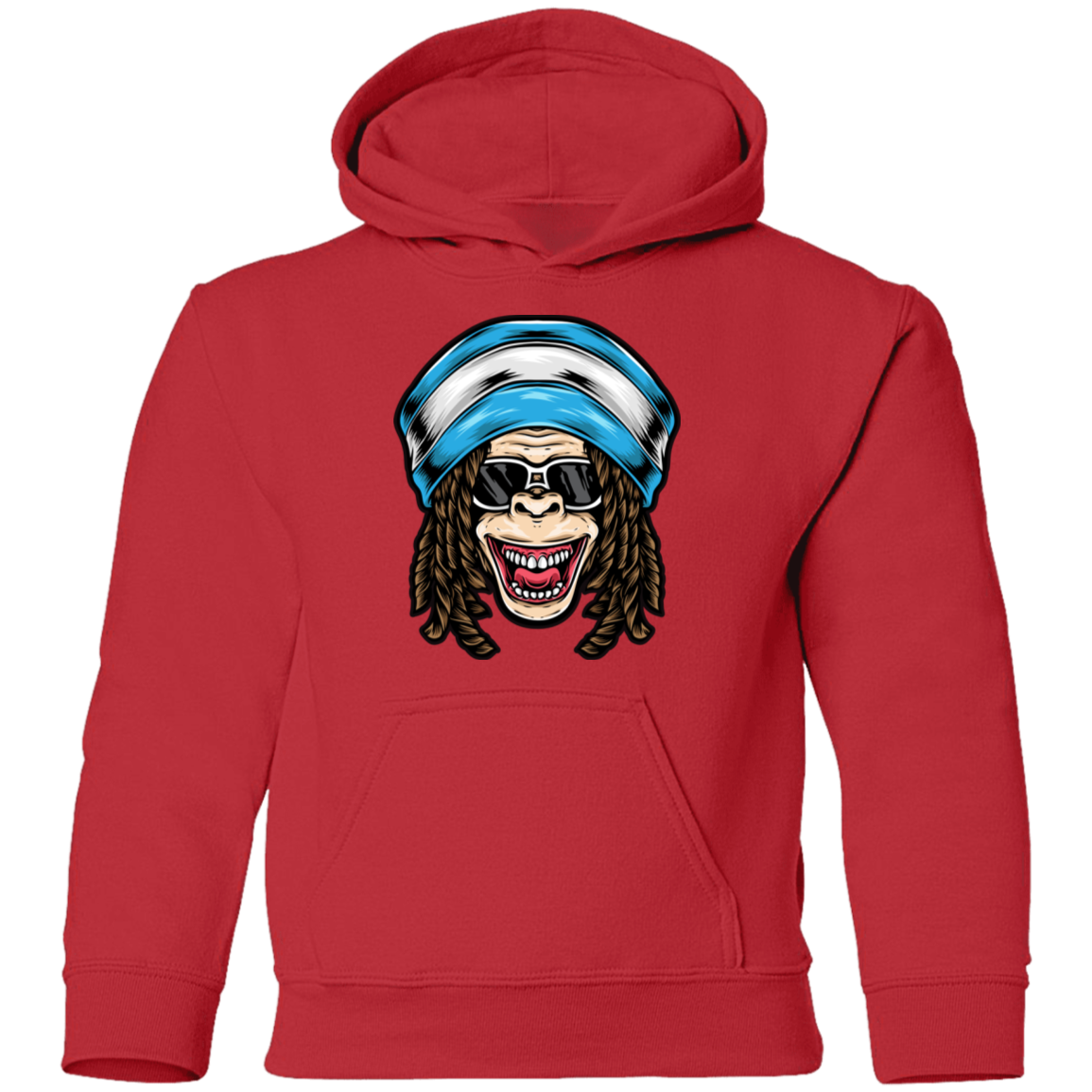 Monkey Dread Locks Kids Hoodie