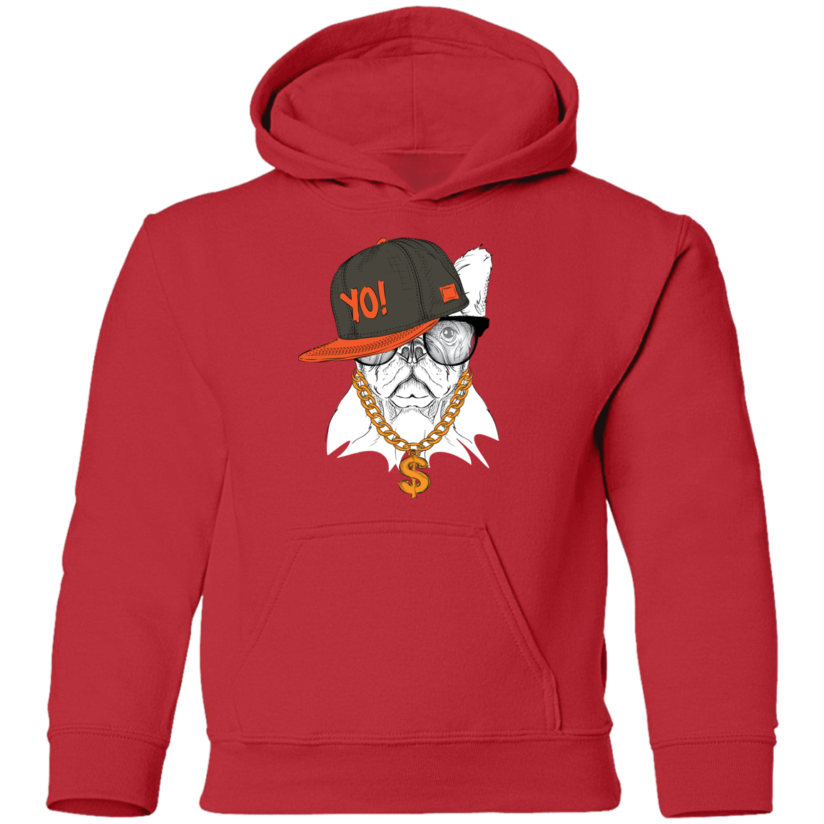 Hip Hop French Bulldog Kids Hoodie