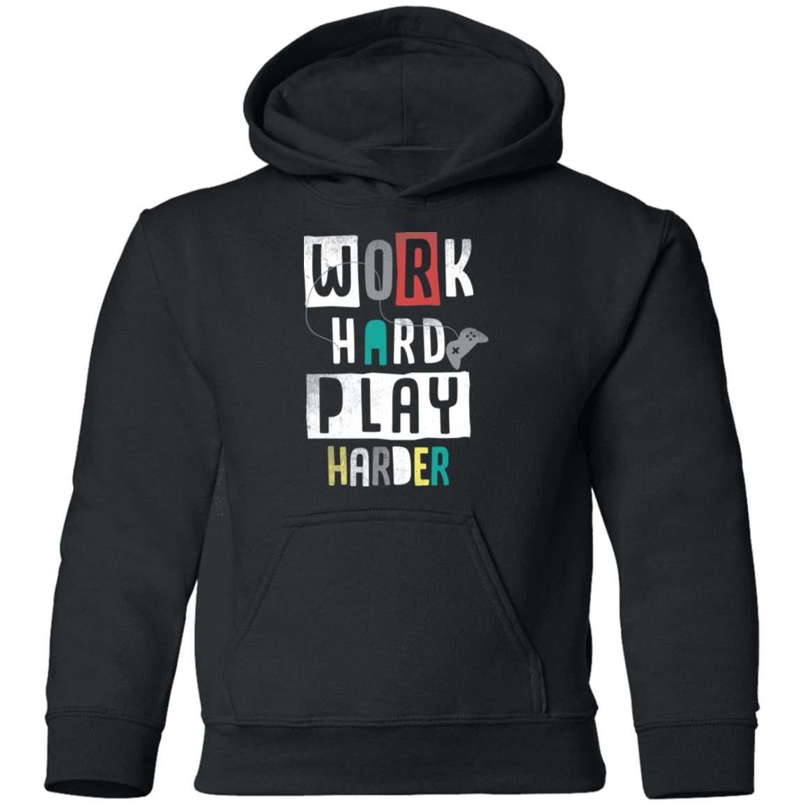 Work Hard Play Harder Kids Hoodie