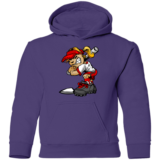Softball Girl Kids Hoodie