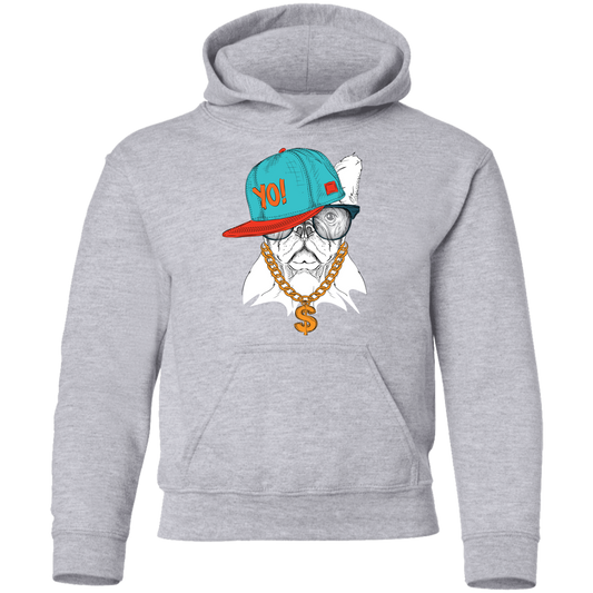 Hip Hop French Bulldog Kids Hoodie