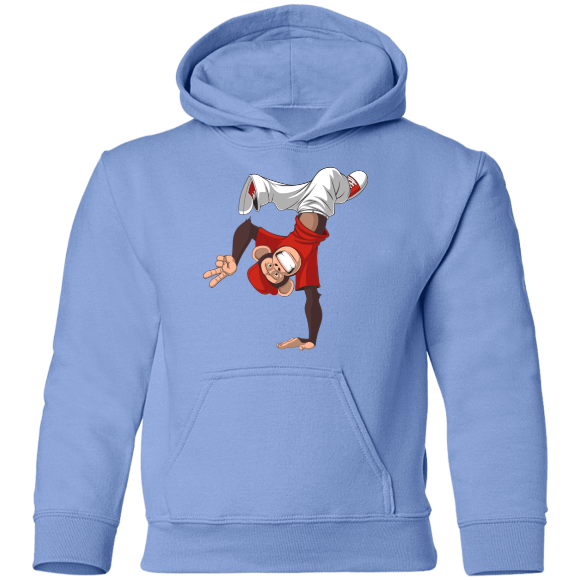 Monkey Hand Stand Kids Hoodie