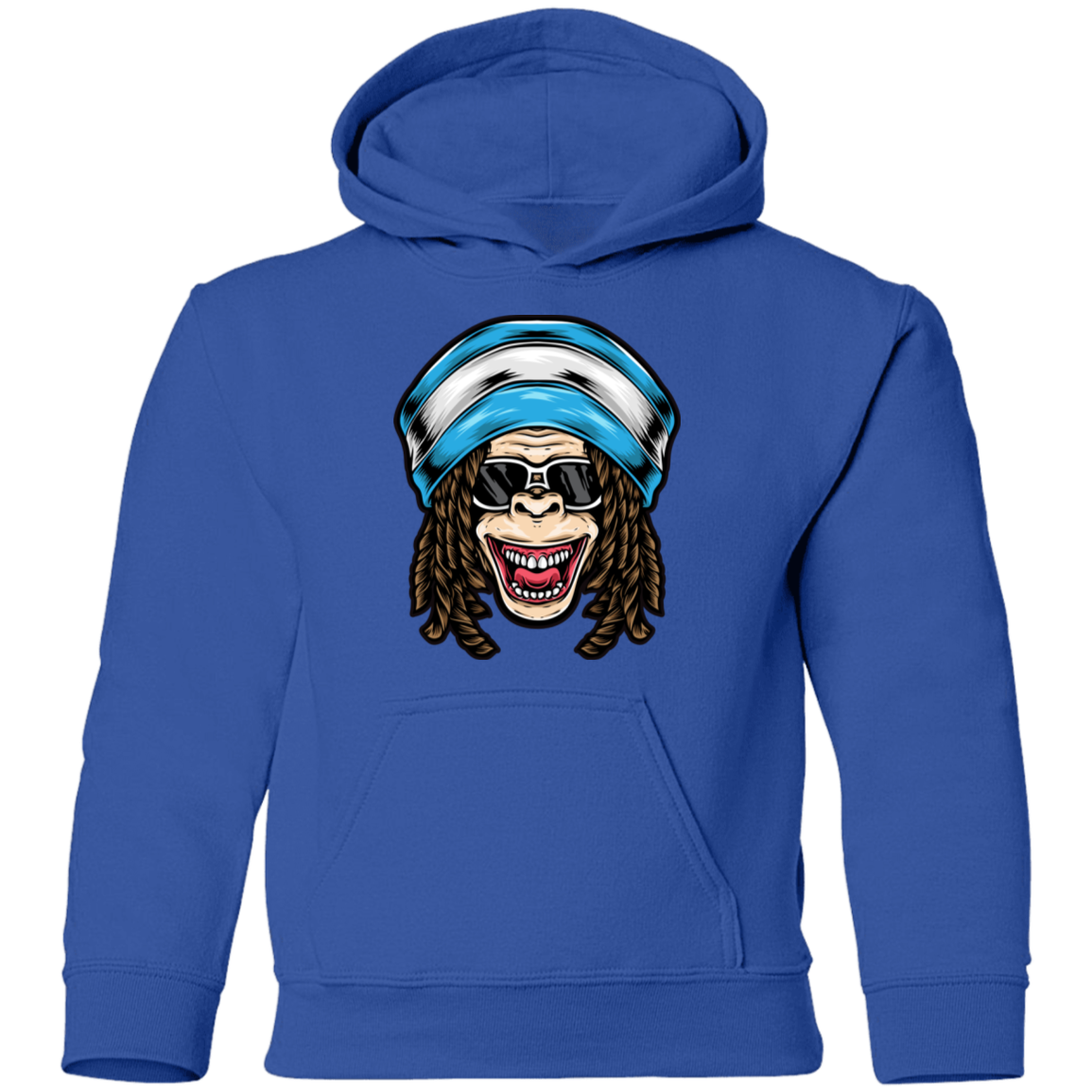 Monkey Dread Locks Kids Hoodie