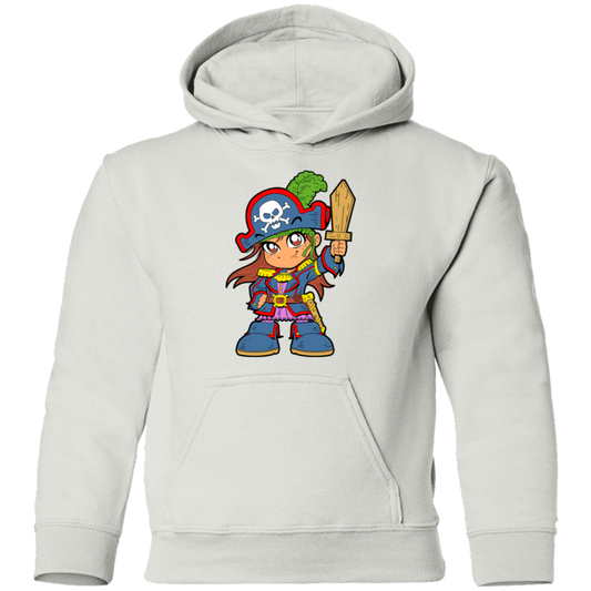 Pirate Girl Cartoon Kids Hoodie