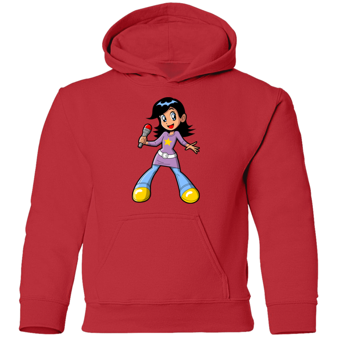 Singing Girl Cartoon Kids Hoodie