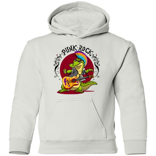 Punk Rock Star Alligator Kids Hoodie
