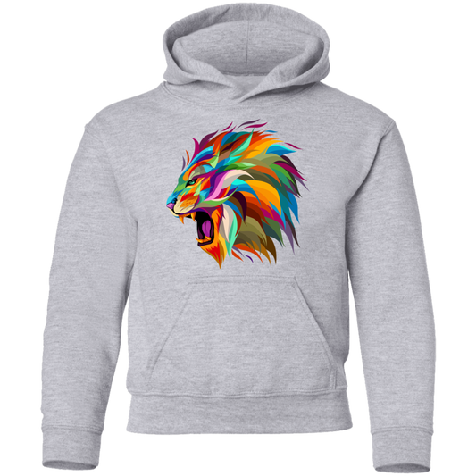 Colorful Abstract Lion Kids Hoodie